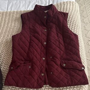 G.H. Bass & Co. Burgundy Quilted Vest